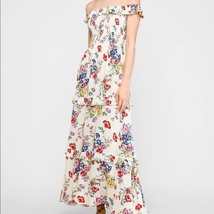 Express, off the shoulder, floral, maxi dress sizeL